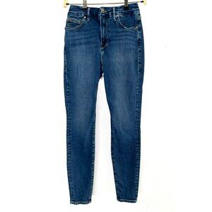 Good American Women's Skinny Jeans - Dark Blue